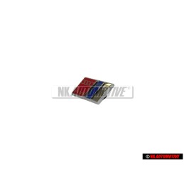 Original Audi S6 PLUS Steering Wheel Badge Emblem Chrome Red Blue - 4A0419685C
