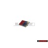 Original Audi S6 PLUS Steering Wheel Badge Emblem Chrome Red Blue - 4A0419685C