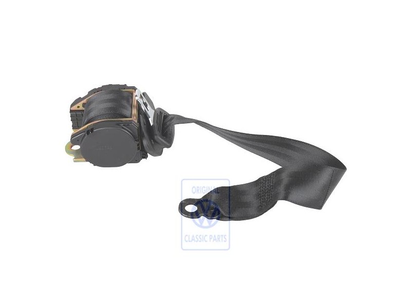 Original VW Three-Point Safety Belt Satin Black - 1H9857806A B41