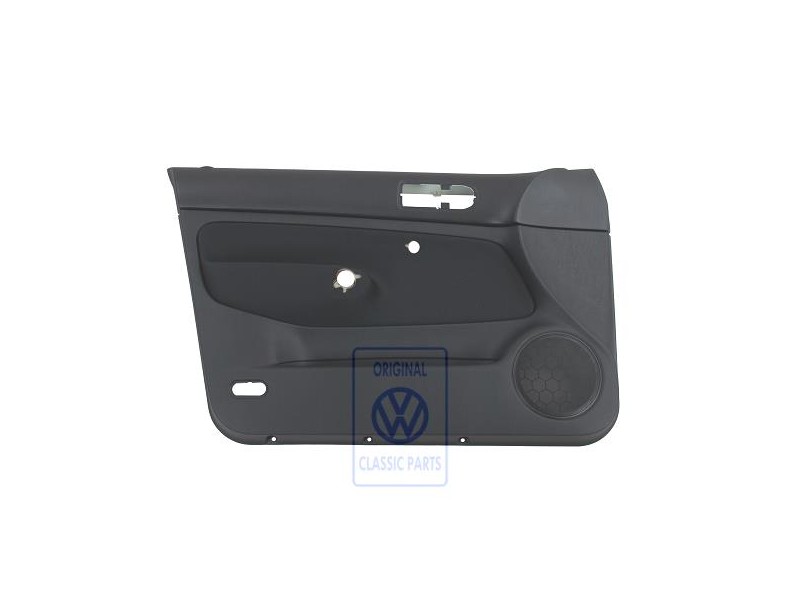 Original VW Door Panel Trim (Cloth) Black/Light Beige - 1J4867011CGJGL