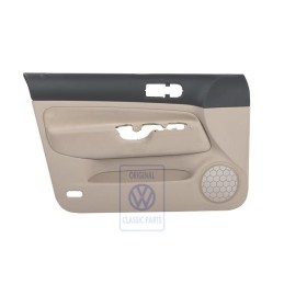 Original VW Door Panel Trim (Cloth) Black/Light Beige - 1J4867011CSPDM