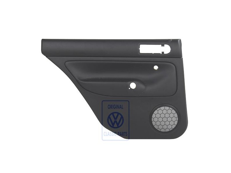 Original VW Door Panel Trim (Leather) Black/Black - 1J9867211ALHWU