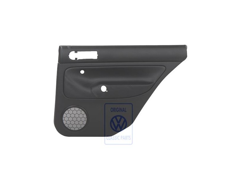 Original VW Door Panel Trim (Leather) Black/Black - 1J9867212ALHWU