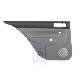 Original VW Door Panel Trim (Leather) Black/Light Beige - 1J5867211BGLKY