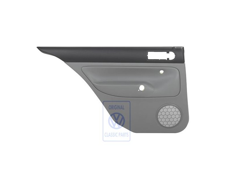 Original VW Door Panel Trim (Leather) Black/Light Beige - 1J5867211BGLKY