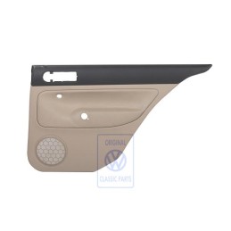 Original VW Door Panel Trim (Leather) Black/Light Beige - 1J5867212BGLKY