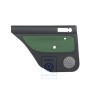 Original VW Door Panel Trim (Cloth) Black/Cosmic Green - 1J9867211Q KNQ