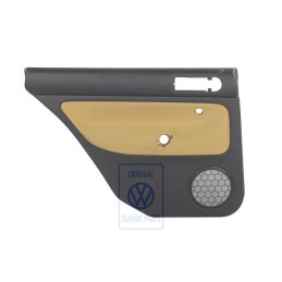 Original VW Door Panel Trim (Cloth) Black/Futura Yellow - 1J9867211Q KNS