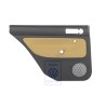 Original VW Door Panel Trim (Cloth) Black/Futura Yellow - 1J9867211Q KNS