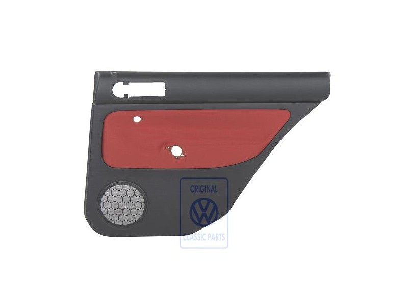 Original VW Door Panel Trim (Cloth) Black/Tropical Orange - 1J9867212Q KNP