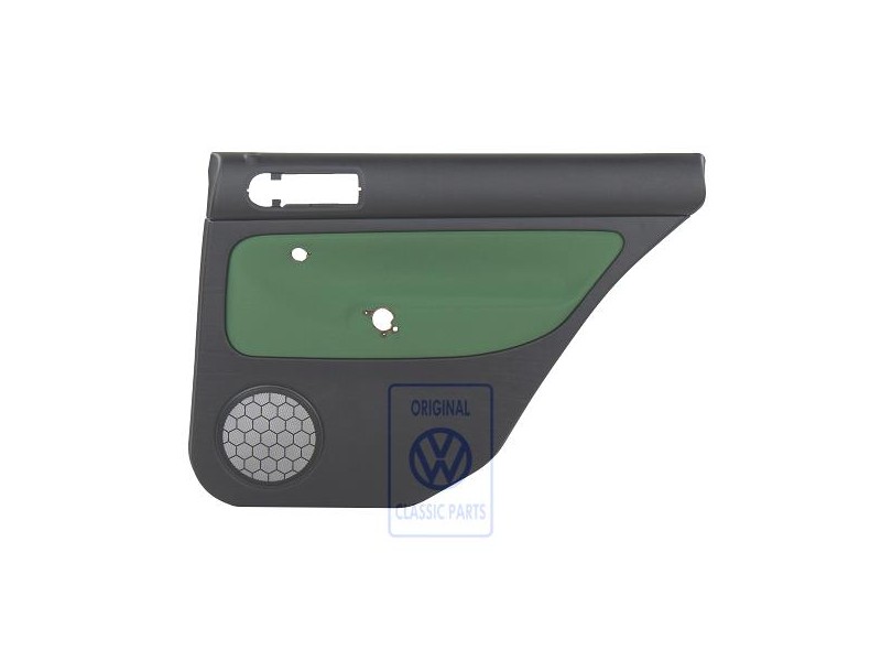 Original VW Door Panel Trim (Cloth) Black/Cosmic Green - 1J9867212Q KNQ