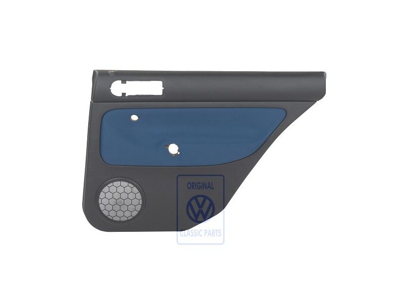 Original VW Door Panel Trim (Cloth) Black/Jazz Blue - 1J9867212Q KNT
