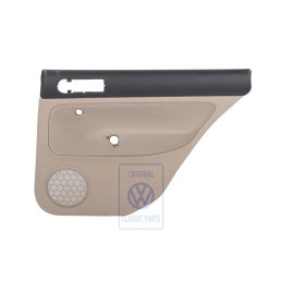 Original VW Door Panel Trim (Cloth) Black/Light Beige - 1J9867212S HWM