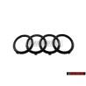 Original Audi Rings Front Grill Badge Emblem Black Glossy - 8T0853605 T94