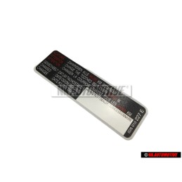 Original VW Sticker 'Attention' Change The Toothed Belt Every Km/M - 028010227E