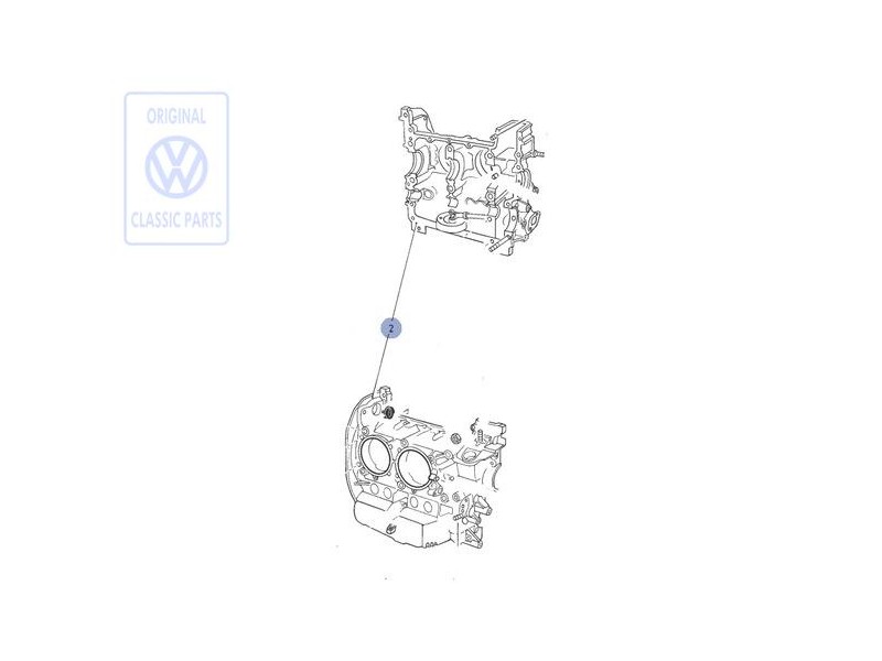 Original VW Crankcase Housing - 022101025K