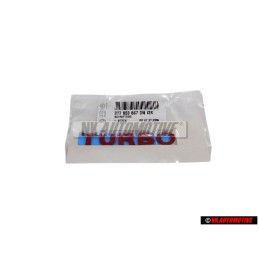 Original VW TURBO Side Badge Emblem Red - 377853687DNI3K