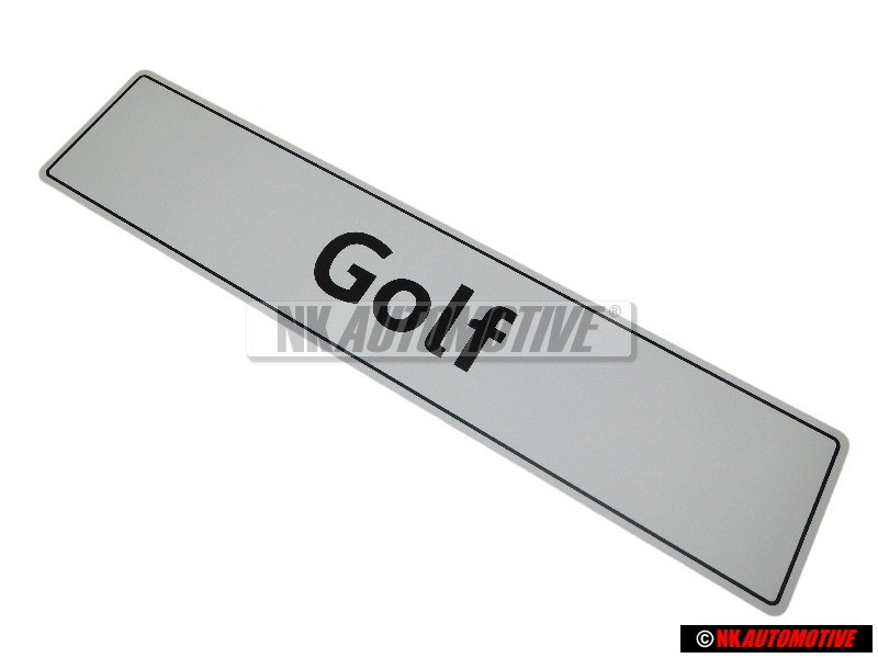 Original VW Number Plate (Self-Adhesive) - 5K0071801F