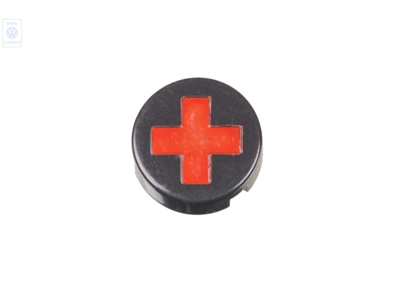 Original VW Cap For Knob With Symbol Red Cross - 271941543