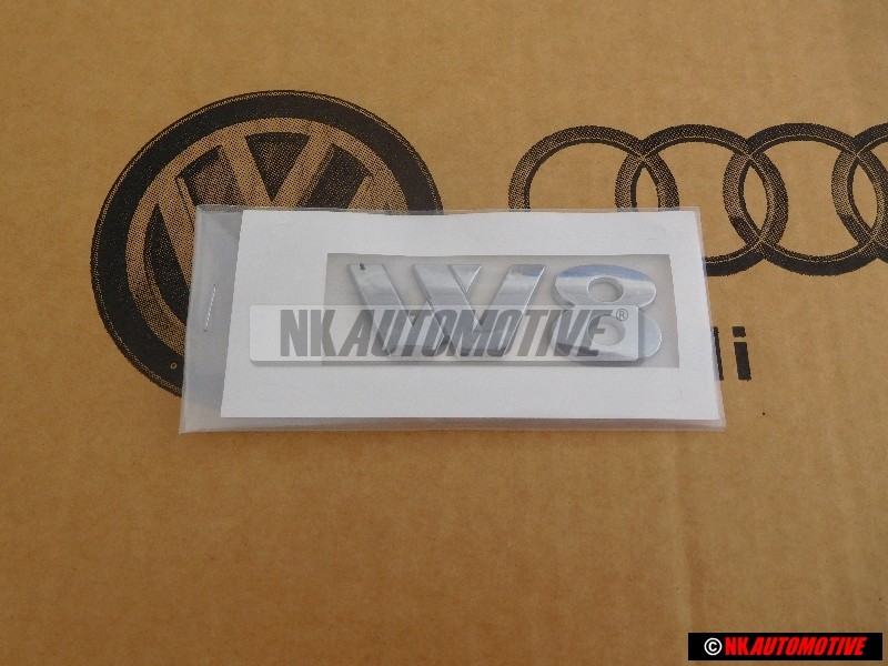 Original VW W8 Rear Boot Badge Emblem Chrome - 3B0853675P 739