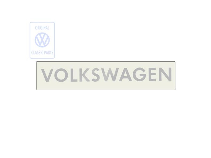 Original VW Inscription Silver - 2D3853687 1ZQ