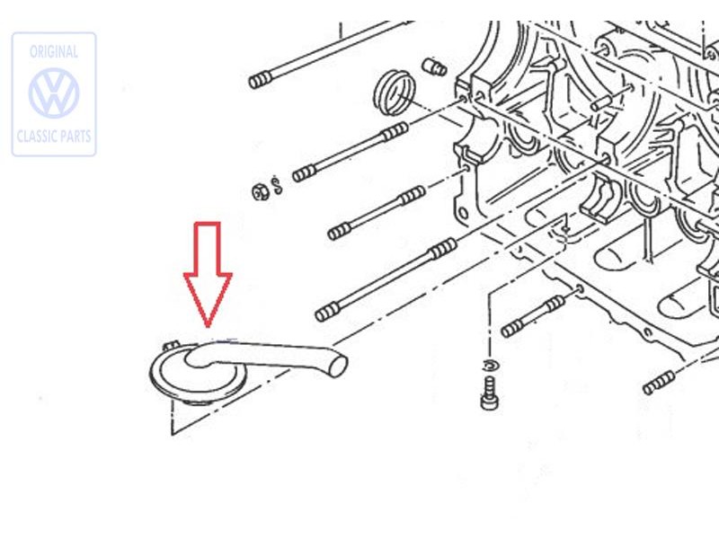 Original VW Oil Pipe - 025101149B