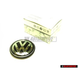 Original VW VW Emblem VR6 Highline Black Gun Powder - 1H6853630D DLW