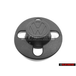 Original VW Steel Wheel Rim Centre Plastic Cap Cover Black - 871601171