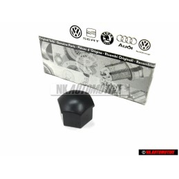 Original VW Wheel Bolt Cover Lug Nut Cap Black - 321601173A 01C