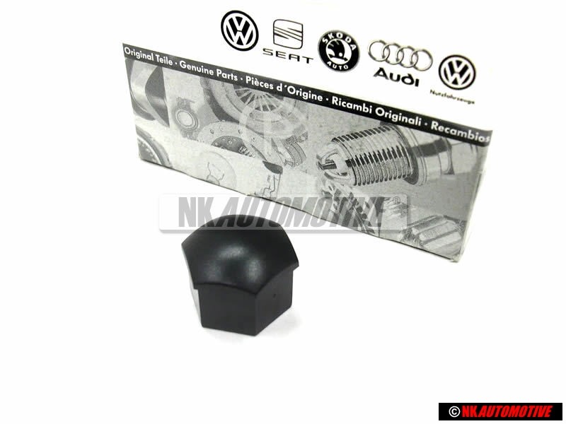Original VW Wheel Bolt Cover Lug Nut Cap Black - 321601173A 01C