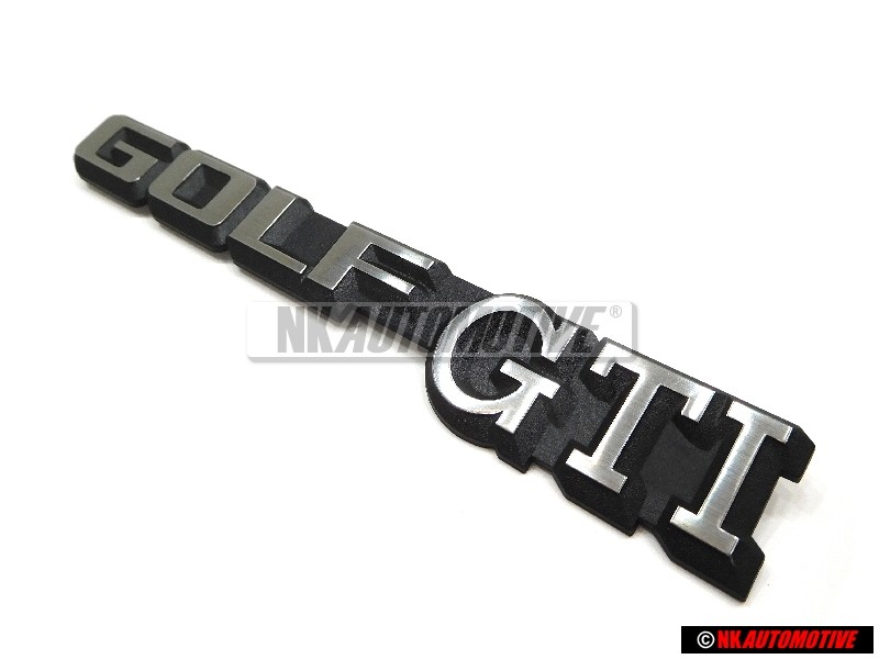 Original VW GOLF GTI Rear Badge Emblem Brushed Silver - 191853687C