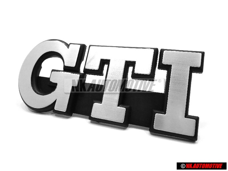 Original VW GTI Front Grill Badge Emblem Brushed Silver - 191853679L