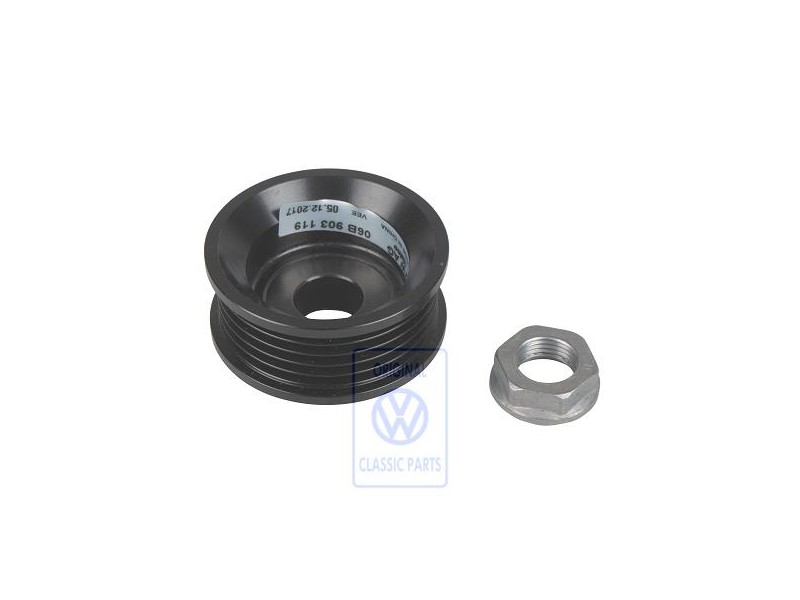 Original VW Poly V-Belt Pulley - 06B903119
