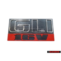 Original VW GLI 16V Front Grill Badge Emblem Black Red - 165853679E