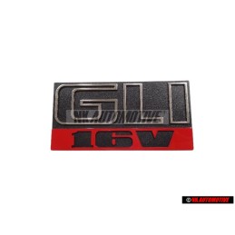 Original VW GLI 16V Front Grill Badge Emblem Black Red - 165853679E