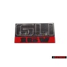 Original VW GLI 16V Front Grill Badge Emblem Black Red - 165853679E