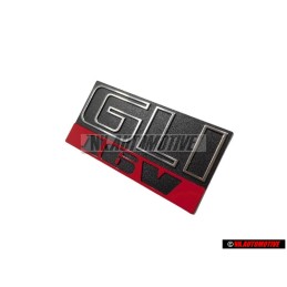 Original VW GLI 16V Front Grill Badge Emblem Black Red - 165853679E