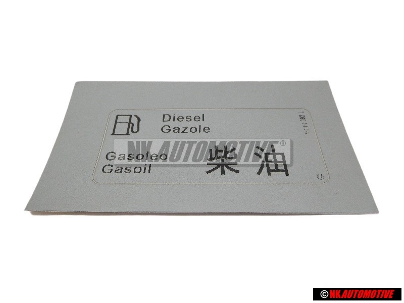 Original VW Sticker 'Diesel-Gazole' - 068010020