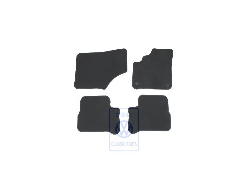 Original VW 1 Set Foot Mats Black Bluemotion - 12E863011 CBA