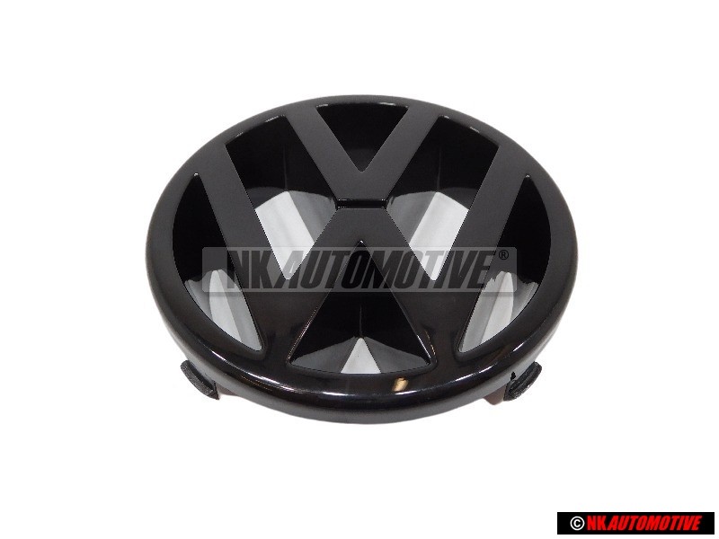 Original VW Front Grill Badge Emblem Black - 323853601