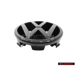 Original VW Front Grill Badge Emblem Black - 323853601