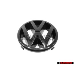 Original VW Front Grill Badge Emblem Black - 323853601