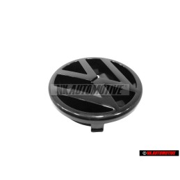 Original VW Front Grill Badge Emblem Black - 323853601