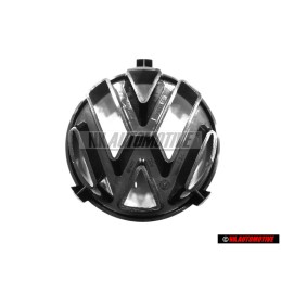 Original VW Front Grill Badge Emblem Black - 323853601