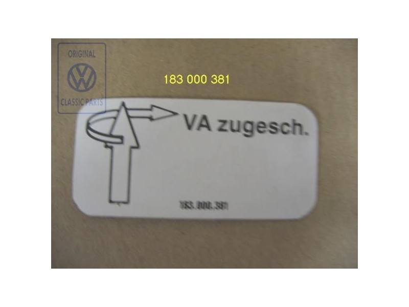 Original VW Notice - 183000381