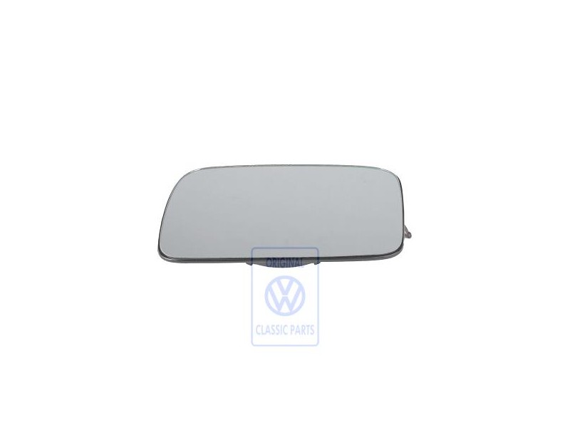 Original VW Mirror Glass (Flat) With Plate - 191857521T