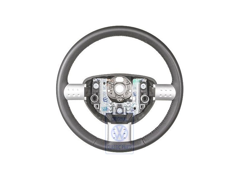 Original VW Steering Wheel (Leather) Black - 1C0419091CAE74