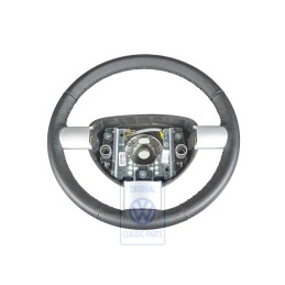 Original VW Steering Wheel (Leather) Black - 1C0419091CDE74