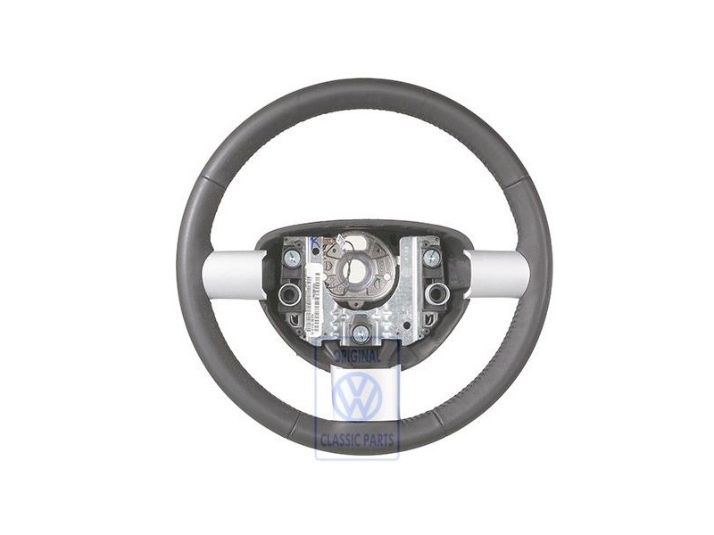 Original VW Steering Wheel (Leather) Black - 1C0419091DQE74