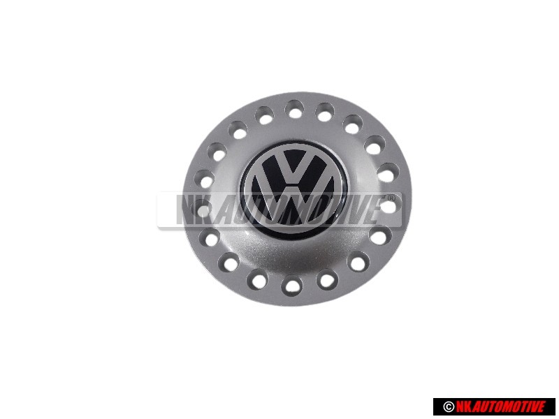 Original VW Hub Cap Brilliant Chrome/Dolomite Grey - 1C0601149A GRB